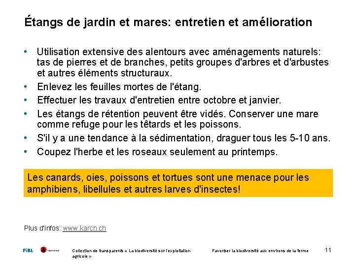 Étangs de jardin et mares: entretien et amélioration • Utilisation extensive des alentours avec