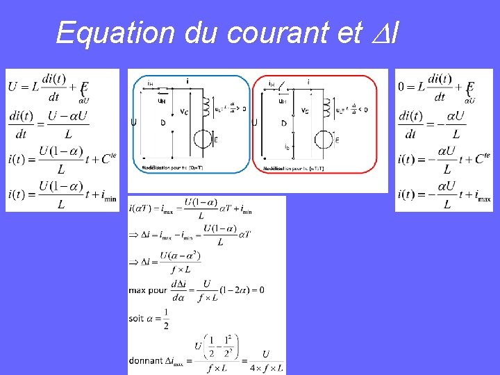 Equation du courant et I 