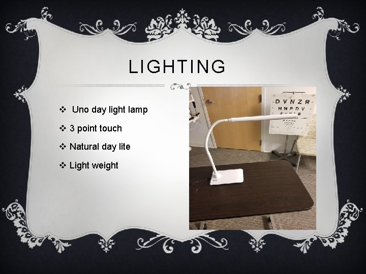 LIGHTING v Uno day light lamp v 3 point touch v Natural day lite