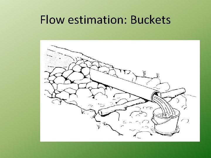 Flow estimation: Buckets 