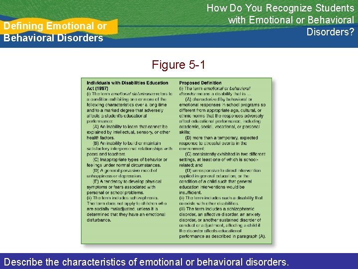 How Do You Recognize Students with Emotional or Behavioral Disorders? Defining Emotional or Behavioral