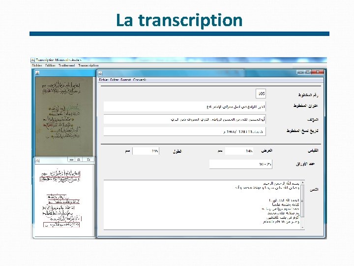 La transcription 