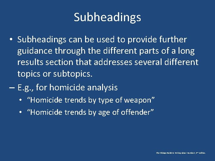 Subheadings • Subheadings can be used to provide further guidance through the different parts Subheadings • Subheadings can be used to provide further guidance through the different parts