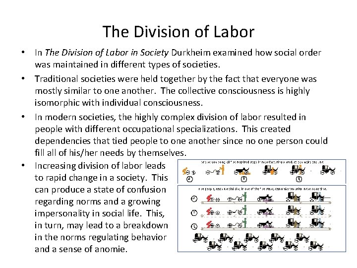 The Division of Labor • In The Division of Labor in Society Durkheim examined