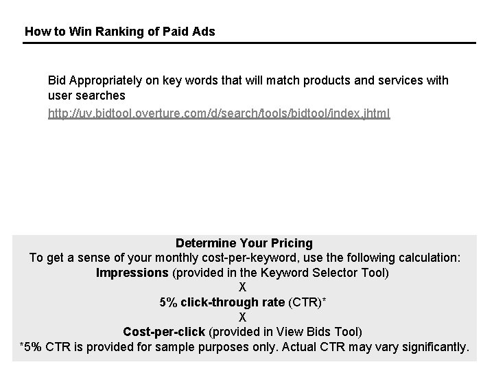 How to Win Ranking of Paid Ads Bid Appropriately on key words that will