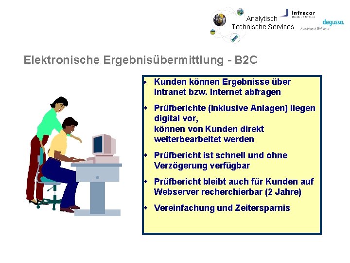 Analytisch Technische Services Elektronische Ergebnisübermittlung - B 2 C w Kunden können Ergebnisse über