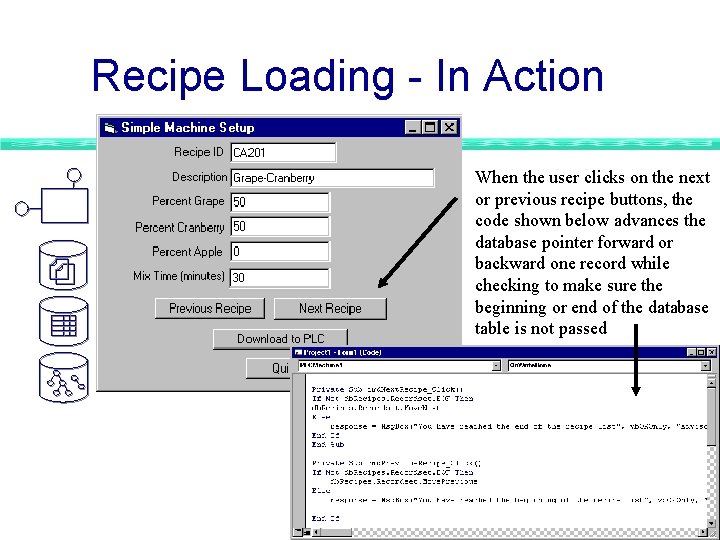 Recipe Loading - In Action When the user clicks on the next or previous Recipe Loading - In Action When the user clicks on the next or previous