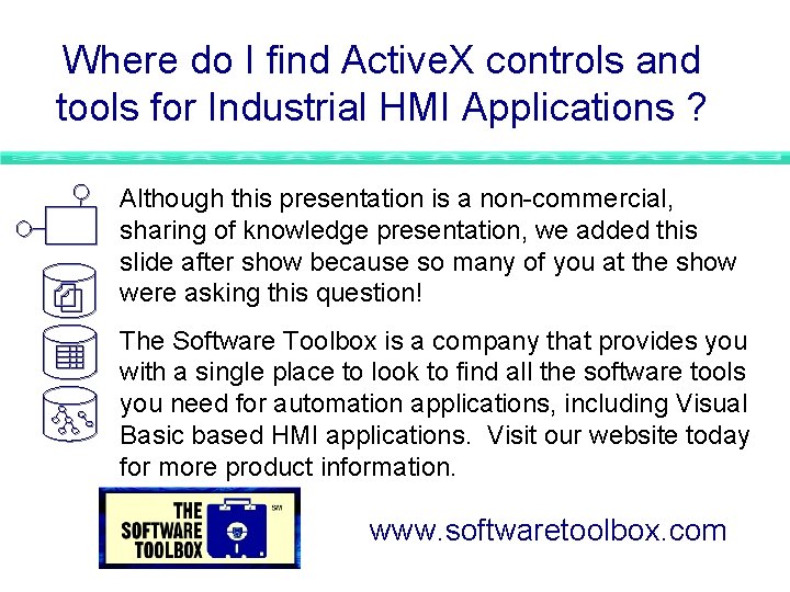 Where do I find Active. X controls and tools for Industrial HMI Applications ? Where do I find Active. X controls and tools for Industrial HMI Applications ?