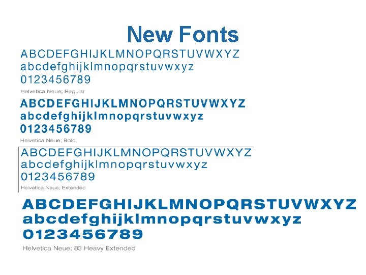 New Fonts 