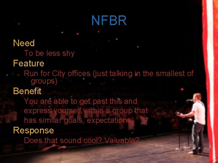 NFBR Need To be less shy Feature Run for City offices (just talking in