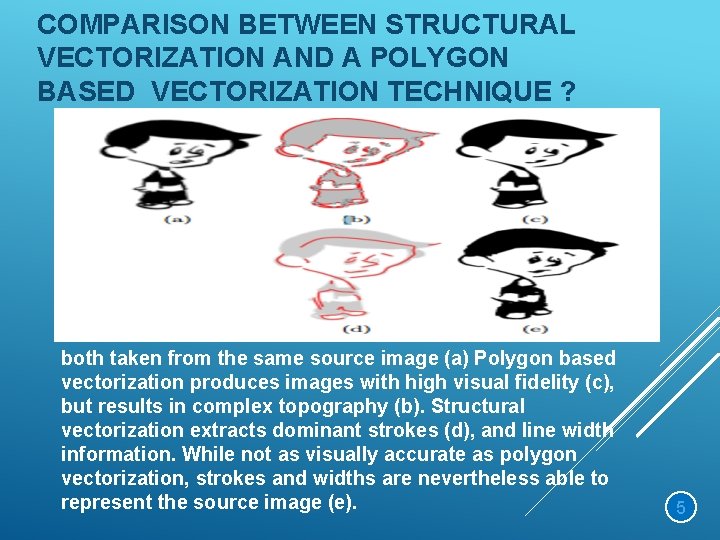 COMPARISON BETWEEN STRUCTURAL VECTORIZATION AND A POLYGON BASED VECTORIZATION TECHNIQUE ? both taken from