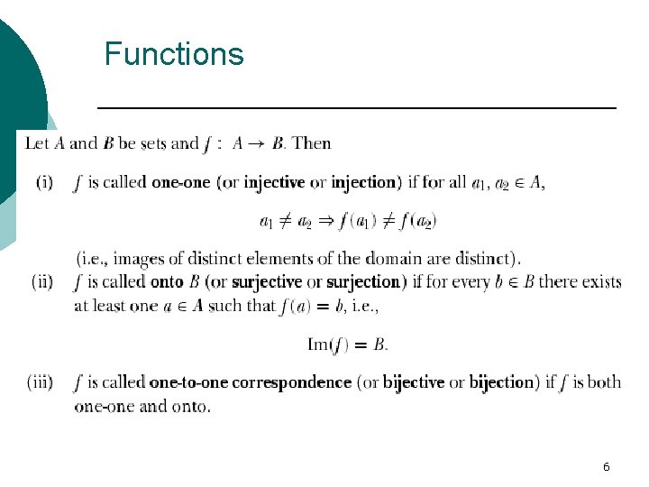 Functions 6 