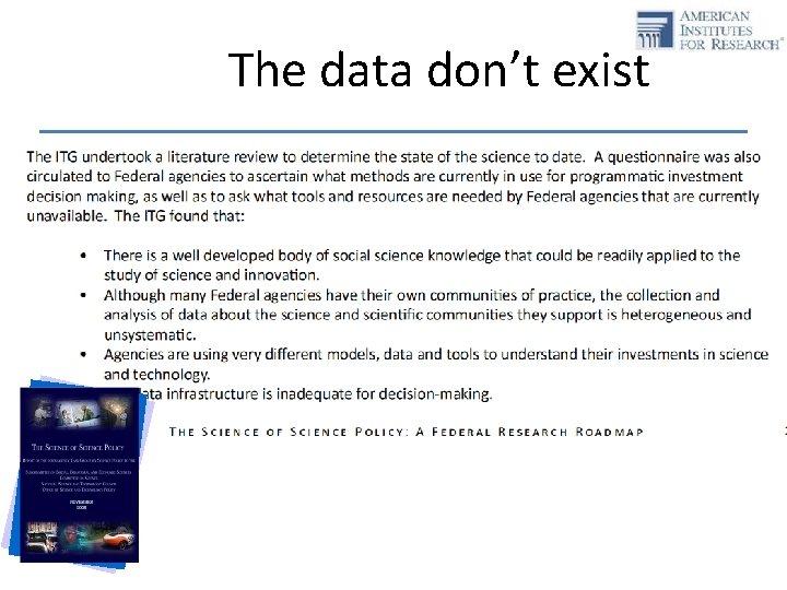 The data don’t exist 