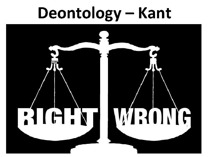 Deontology – Kant 