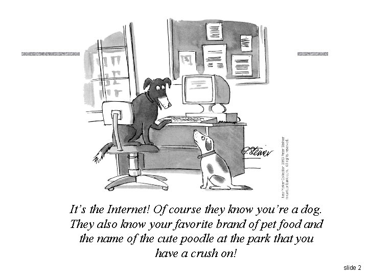 It’s the Internet! Of course they know you’re a dog. They also know your