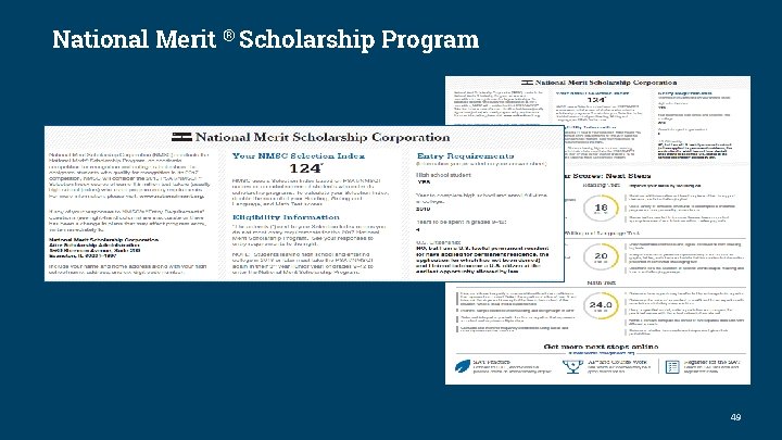 National Merit ® Scholarship Program 49 