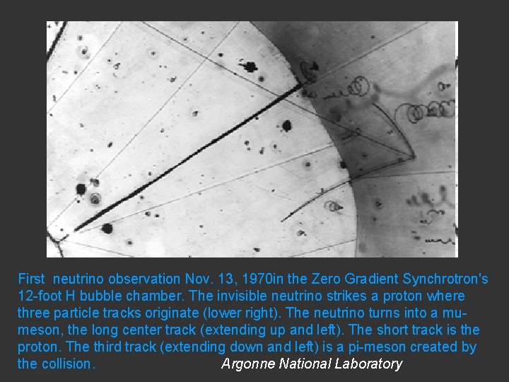 First neutrino observation Nov. 13, 1970 in the Zero Gradient Synchrotron's 12 -foot H