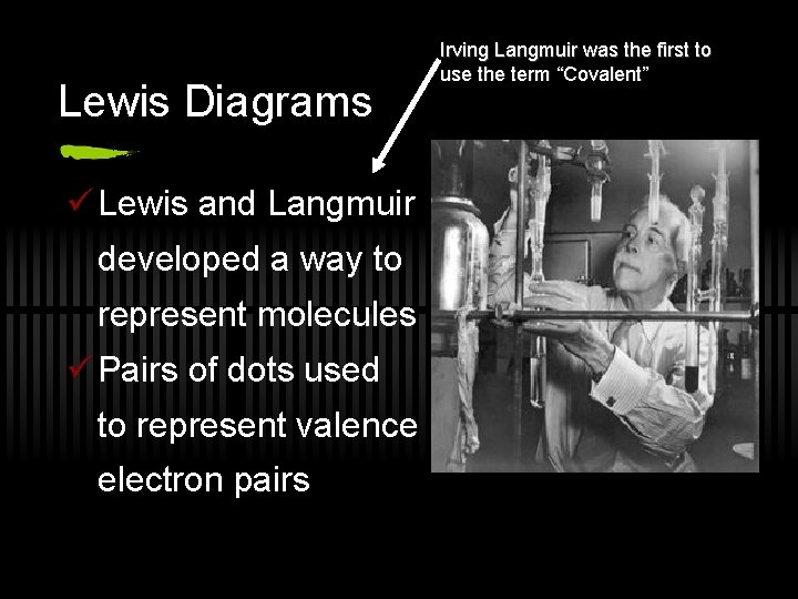 Lewis Diagrams ü Lewis and Langmuir developed a way to represent molecules ü Pairs