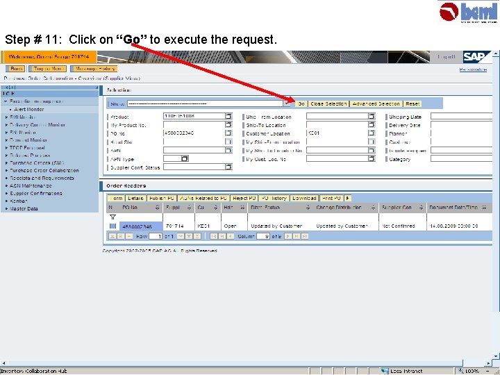 Step # 11: Click on “Go” to execute the request. 