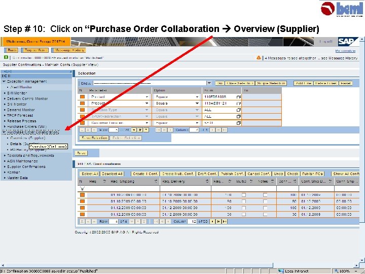 Step # 10: Click on “Purchase Order Collaboration Overview (Supplier) 