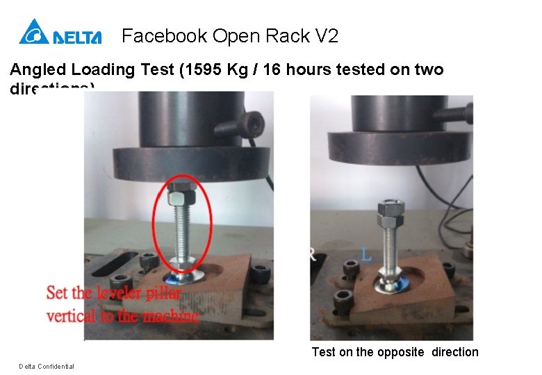 Facebook Open Rack V 2 Angled Loading Test (1595 Kg / 16 hours tested