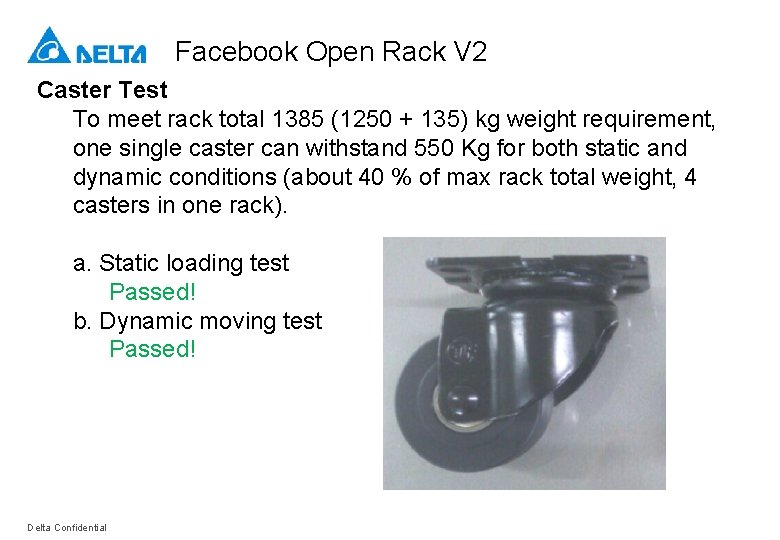 Facebook Open Rack V 2 Caster Test To meet rack total 1385 (1250 +
