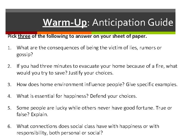 anticipation guide for to kill a mockingbird