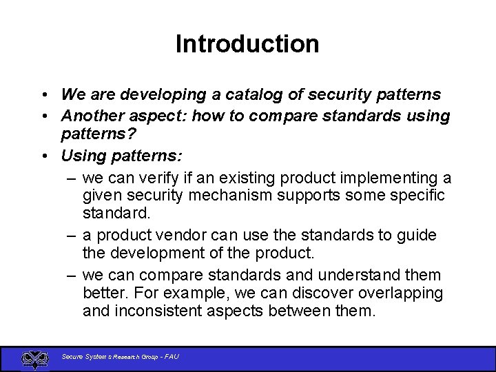 Using patterns to compare web services standards E