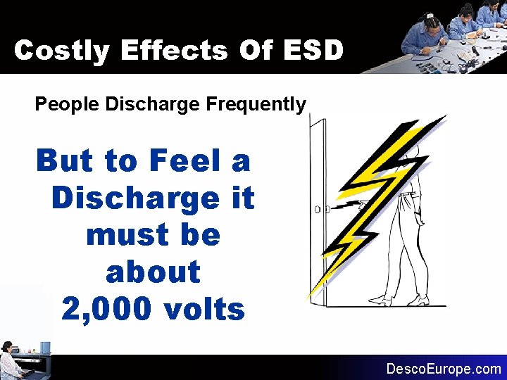 Costly Effects Of ESD People Discharge Frequently But to Feel a Discharge it must