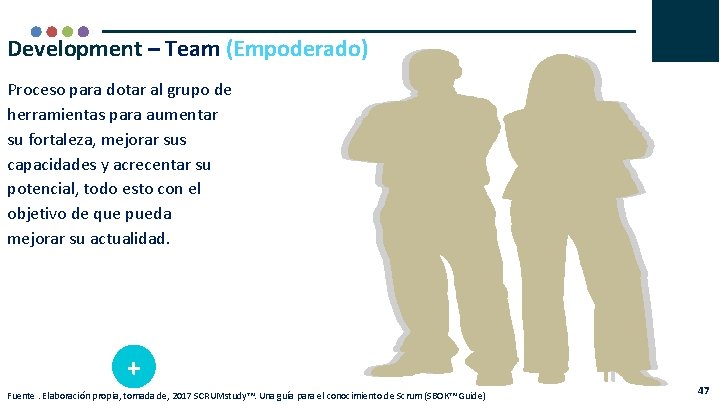 Development – Team (Empoderado) Proceso para dotar al grupo de herramientas para aumentar su