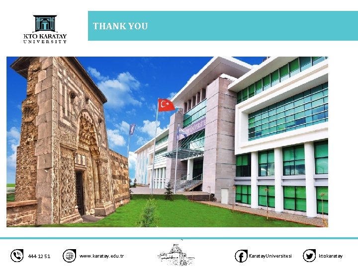 THANK YOU 444 12 51 www. karatay. edu. tr Karatay. Universitesi ktokaratay 