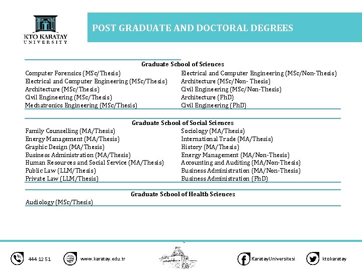 POST GRADUATE AND DOCTORAL DEGREES Graduate School of Sciences Computer Forensics (MSc/Thesis) Electrical and
