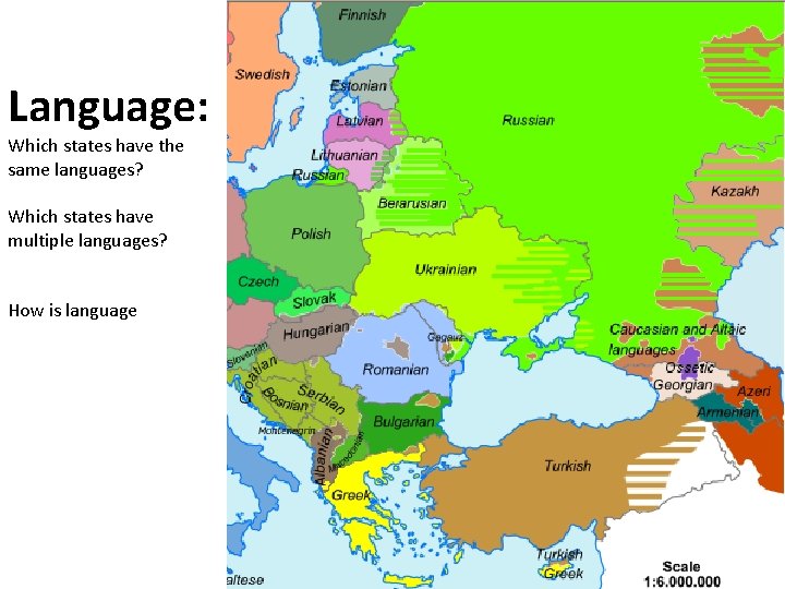 Language: Which states have the same languages? Which states have multiple languages? How is