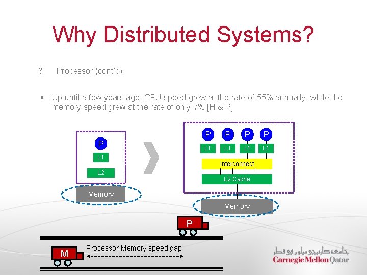 Why Distributed Systems? 3. Processor (cont’d): § Up until a few years ago, CPU
