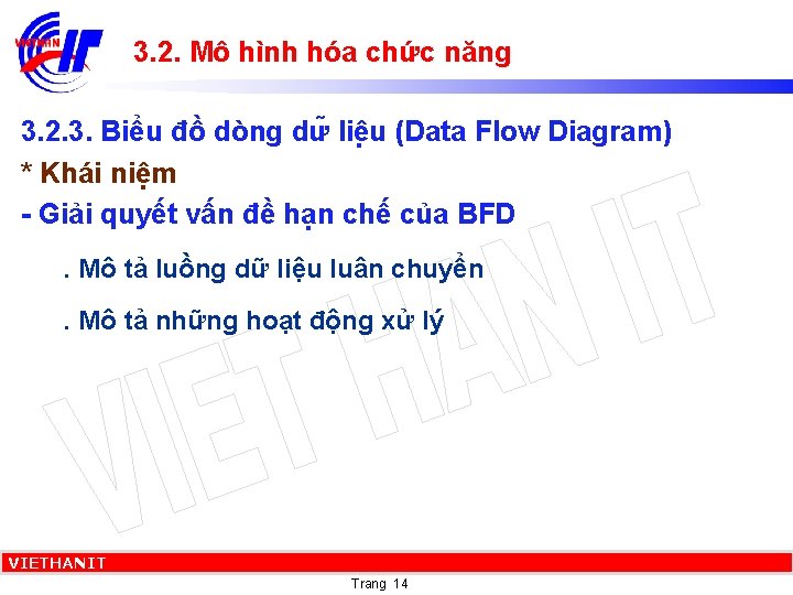 3. 2. Mô hình hóa chức năng 3. 2. 3. Biểu đồ dòng dư