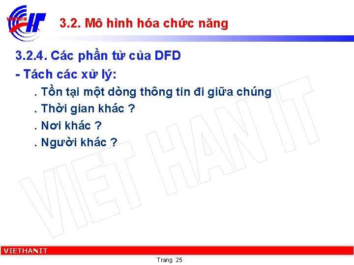 3. 2. Mô hình hóa chức năng 3. 2. 4. Các phần tử của