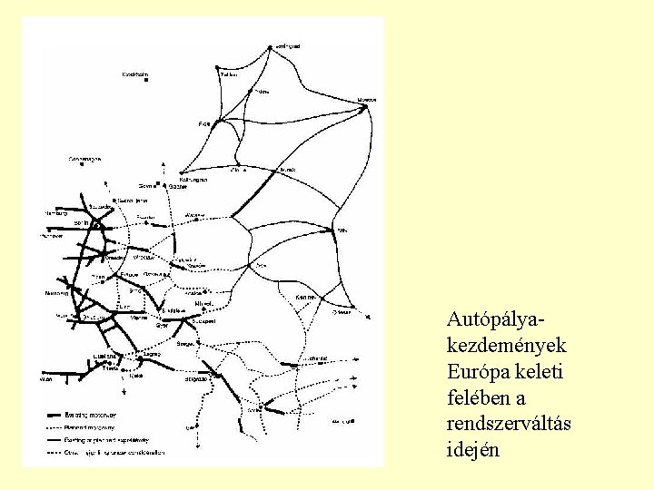 Autópályakezdemények Európa keleti felében a rendszerváltás idején 