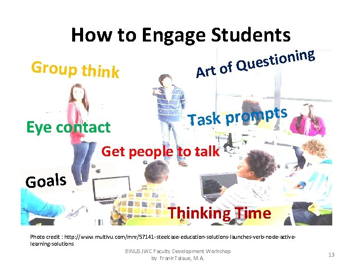 How to Engage Students Group think Eye contact Art g n i n o