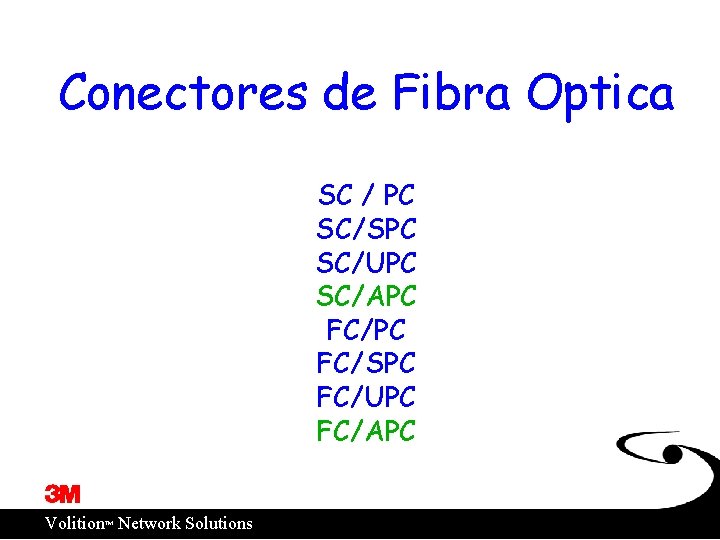 Conectores de Fibra Optica SC / PC SC/SPC SC/UPC SC/APC FC/SPC FC/UPC FC/APC ™