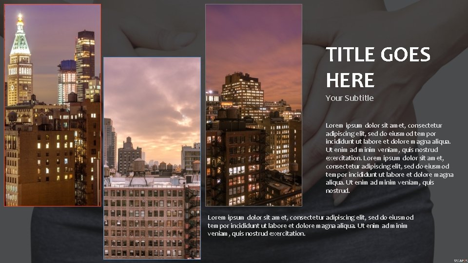 TITLE GOES HERE Your Subtitle Lorem ipsum dolor sit amet, consectetur adipiscing elit, sed
