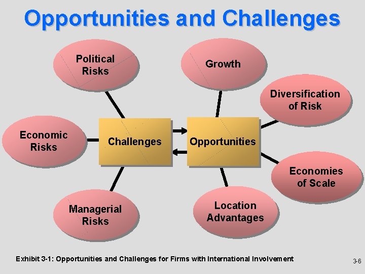 Opportunities and Challenges Political Risks Growth Diversification of Risk Economic Risks Challenges Opportunities Economies