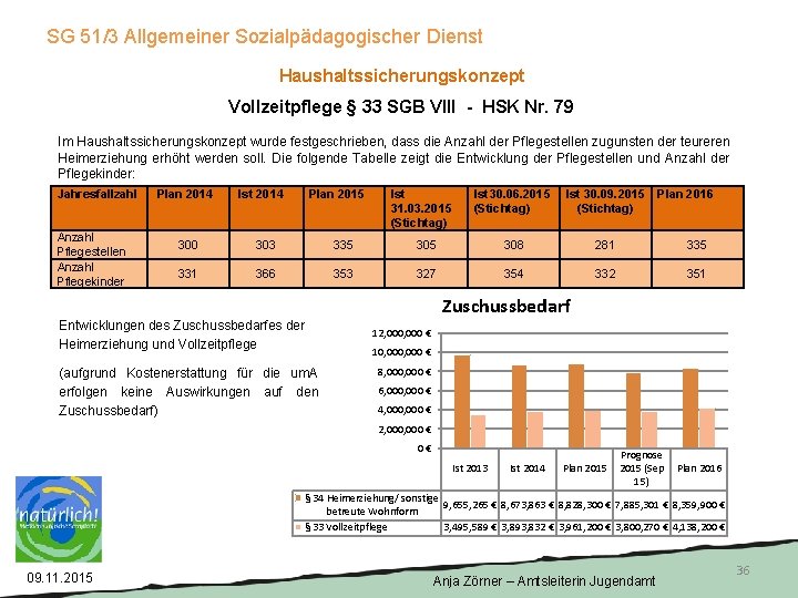 SG 51/3 Allgemeiner Sozialpädagogischer Dienst Haushaltssicherungskonzept Vollzeitpflege § 33 SGB VIII - HSK Nr.