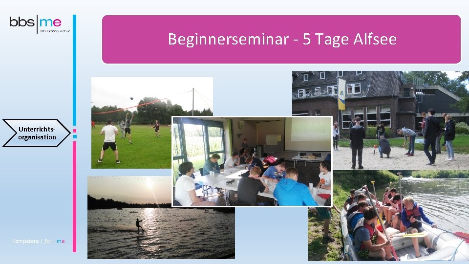 Beginnerseminar - 5 Tage Alfsee Unterrichtsorganisation Kompetenz | for | me 