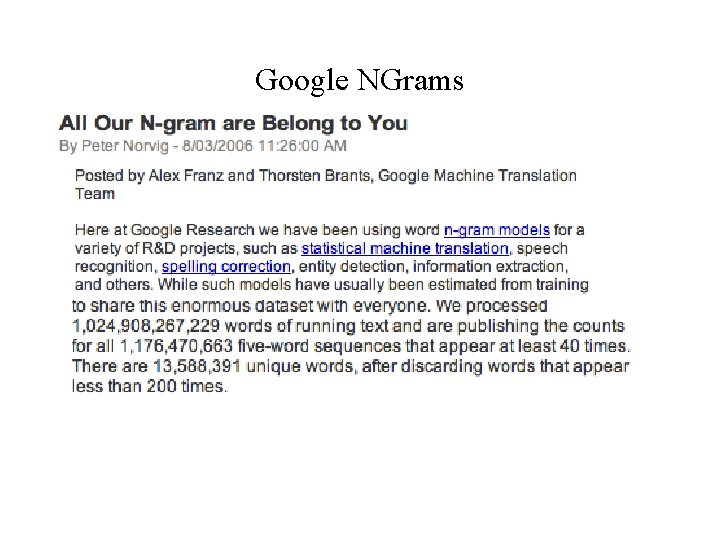 Google NGrams 