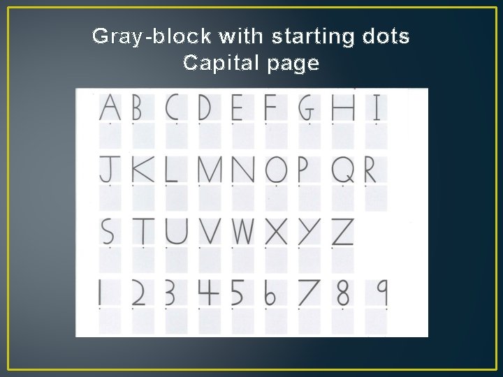 Gray-block with starting dots Capital page 