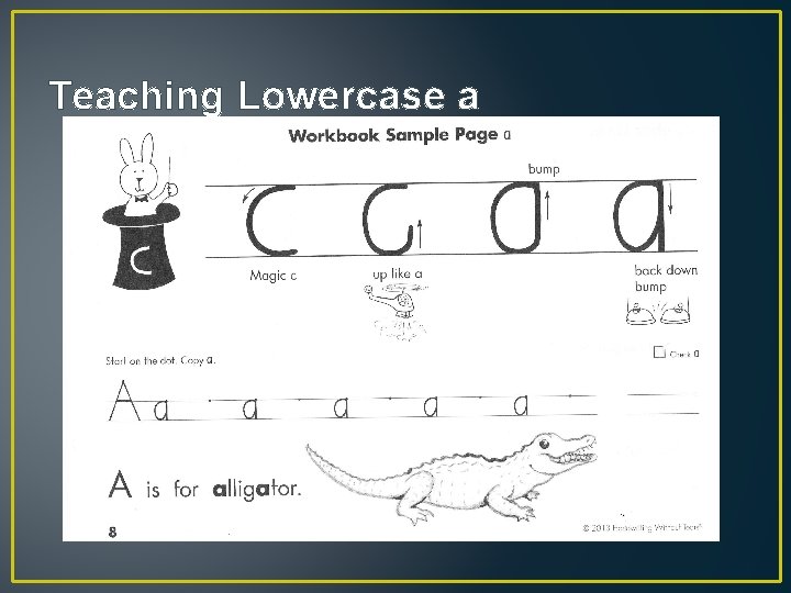 Teaching Lowercase a 