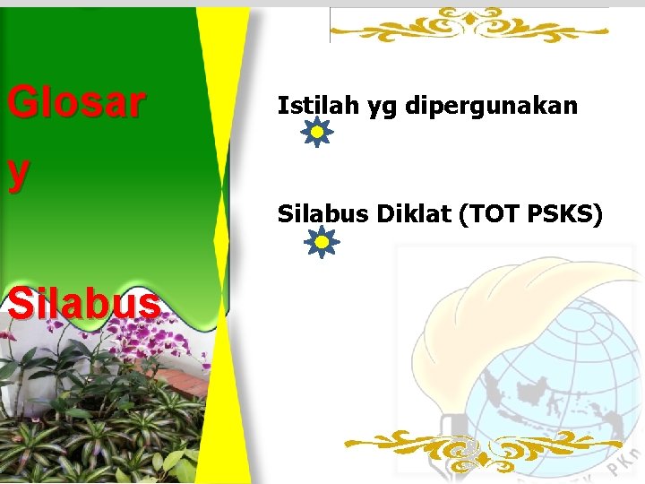 Glosar Istilah yg dipergunakan y Silabus Diklat (TOT PSKS) Silabus 7 Glosar Istilah yg dipergunakan y Silabus Diklat (TOT PSKS) Silabus 7