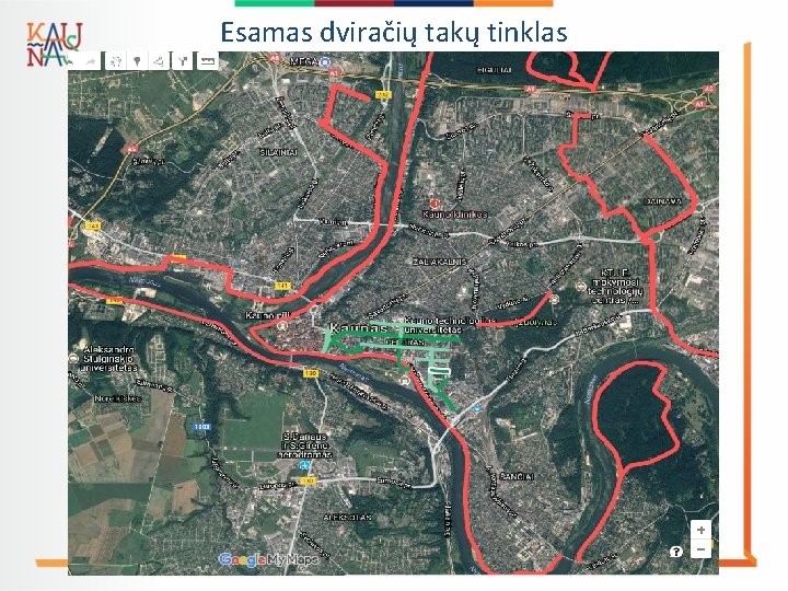 Esamas dviračių takų tinklas 