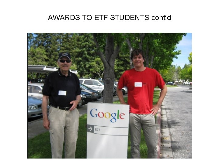 AWARDS TO ETF STUDENTS cont’d 