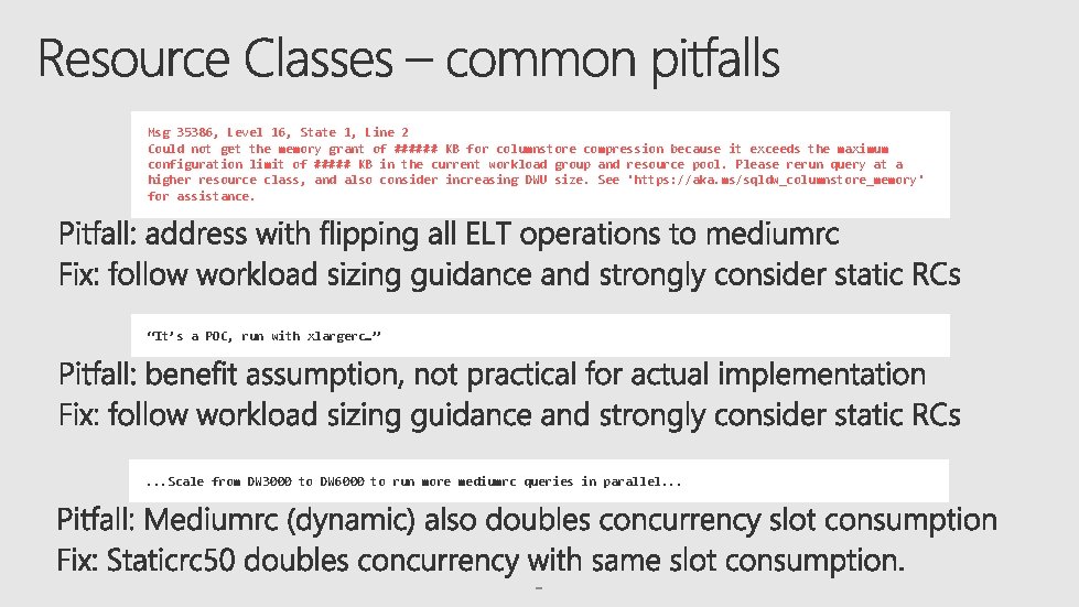 Msg 35386, Level 16, State 1, Line 2 Could not get the memory grant